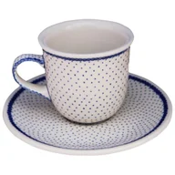 Filiżanki - Filiżanka Do Herbaty Kawy 180 Ml Ze Spodkiem - Ceramika Artystyczna Bolesławiec - miniaturka - grafika 1