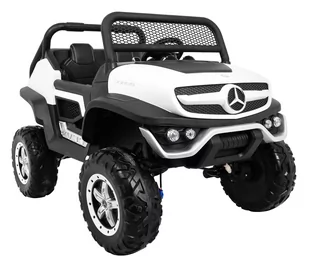 NoName Pojazd Mercedes BENZ UNIMOG Biały PA.UNIMOG.BI - Pojazdy elektryczne dla dzieci - miniaturka - grafika 1