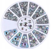 Ozdoby do paznokci - Karuzela cyrkonie MIX kryształki Ab Ozdoby - miniaturka - grafika 1