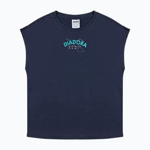 Koszulka damska Diadora Athletic Dept. blu classico - Koszulki i topy damskie - miniaturka - grafika 1