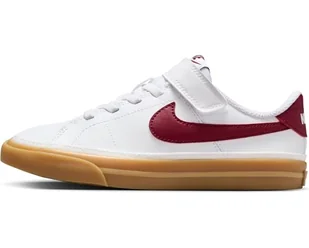 Nike Chłopięce Court Legacy buty dziecięce, White Team Red Gum Yellow, 32 EU - Buty dla chłopców - miniaturka - grafika 1