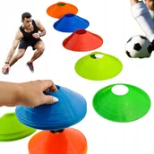 Piłka nożna - Pachołki treningowe talerzyki grzybki zestaw 5 szt pachołek elastyczne PRO - miniaturka - grafika 1