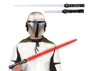 Miecz świecący biały - 76 cm - 1 szt. - Dodatki do strojów karnawałowych - miniaturka - grafika 1