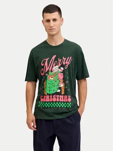 Jack & Jones T-Shirt Holiday Cartoon 12287550 Zielony Relaxed Fit - Koszulki męskie - miniaturka - grafika 1