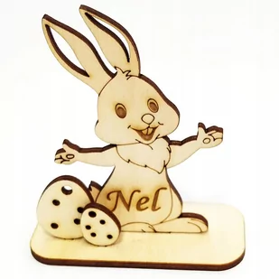 Zając Wielkanoc imię logo pisanka grawer ozdoba - Wielkanoc - miniaturka - grafika 1