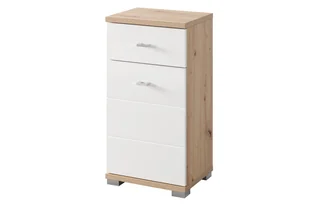 Półsłupek łazienkowy Szynaka Meble Sting 38x73x30 cm dąb artisan/biały TH-100-1825 - Półki łazienkowe - miniaturka - grafika 1