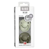 Smoczki uspokajające - BIBS de Lux One Size 2 - Pack Sage & Green Hunter Smoczek Uspokajający Silikonowy - miniaturka - grafika 1