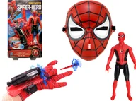 Figurki dla dzieci - ZESTAW Spiderman FIGURKA Strzelająca RĘKAWICA Wyrzutnia MASKA Spider-Man - miniaturka - grafika 1