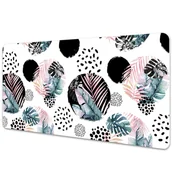 Podkładki na biurko - Podkładka na biurko Abstrakcyjne liście 90x45 cm - miniaturka - grafika 1