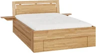 Łóżka - Łóżko dębowe Suva 160x200 z szufladami Soolido Meble dębowe - miniaturka - grafika 1