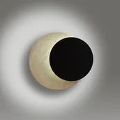 Lampy ścienne - Emibig Lighting kinkiet czarny sklejka CIRCLE 1B BLACK 971/2 okrągła lampa ścienna do salonu 971/2 - miniaturka - grafika 1