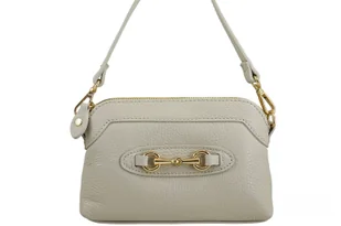 Mała torebka wizytowa skórzana - Beżowa jasna - Torebki damskie - miniaturka - grafika 9