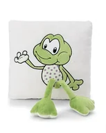 Kołdry i poduszki dla dzieci - Nici Green: Poduszka żaba Fridolin, kwadratowa - 30 x 30 cm - miniaturka - grafika 1