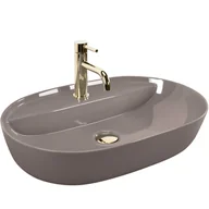 Umywalki - Rea Umywalka REA Aura 61 Beige Shiny - miniaturka - grafika 1