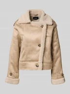 Kurtki damskie - Kurtka o kroju regular fit z imitacji skóry welurowej model ‘YLVA’ - miniaturka - grafika 1