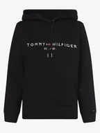 Bluzy damskie - Tommy Hilfiger - Damska bluza z kapturem, czarny - miniaturka - grafika 1
