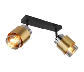Lampy sufitowe - Globo 15560-2 - Oświetlenie punktowe MILLEY 2xE27/40W/230V czarne/mosiądz - miniaturka - grafika 1