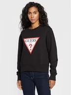 Bluzy damskie - Guess Bluza Original W2YQ16 KBA10 Czarny Regular Fit - miniaturka - grafika 1