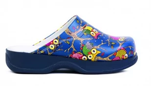 Obuwie zawodowe pełne CARINE DOUBLE rozm.. 37 Trepy medyczne, chodaki  pełne NT 057 granatowa podeszwa sowa/granat - Odzież medyczna - miniaturka - grafika 1