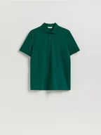 Koszulki męskie - Reserved - Koszulka polo regular fit - zielony - miniaturka - grafika 1