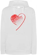 Bluzy męskie - Walentynki Bluza nadruk Czerwone Serce r.XXL - miniaturka - grafika 1