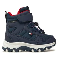 Buty dla chłopców - Śniegowce Tommy Hilfiger Fur Boot T1X5-33710-1492 M Granatowy - miniaturka - grafika 1