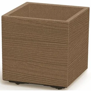 Donica PROSPERPLAST Madera Square ECO Wood 13.1L Brązowy - Donice - miniaturka - grafika 1