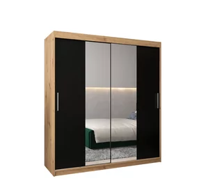 Szafa przesuwna garderoba TOKYO 1 180 gł. 62 Artisan / Czarny - Szafy - miniaturka - grafika 1