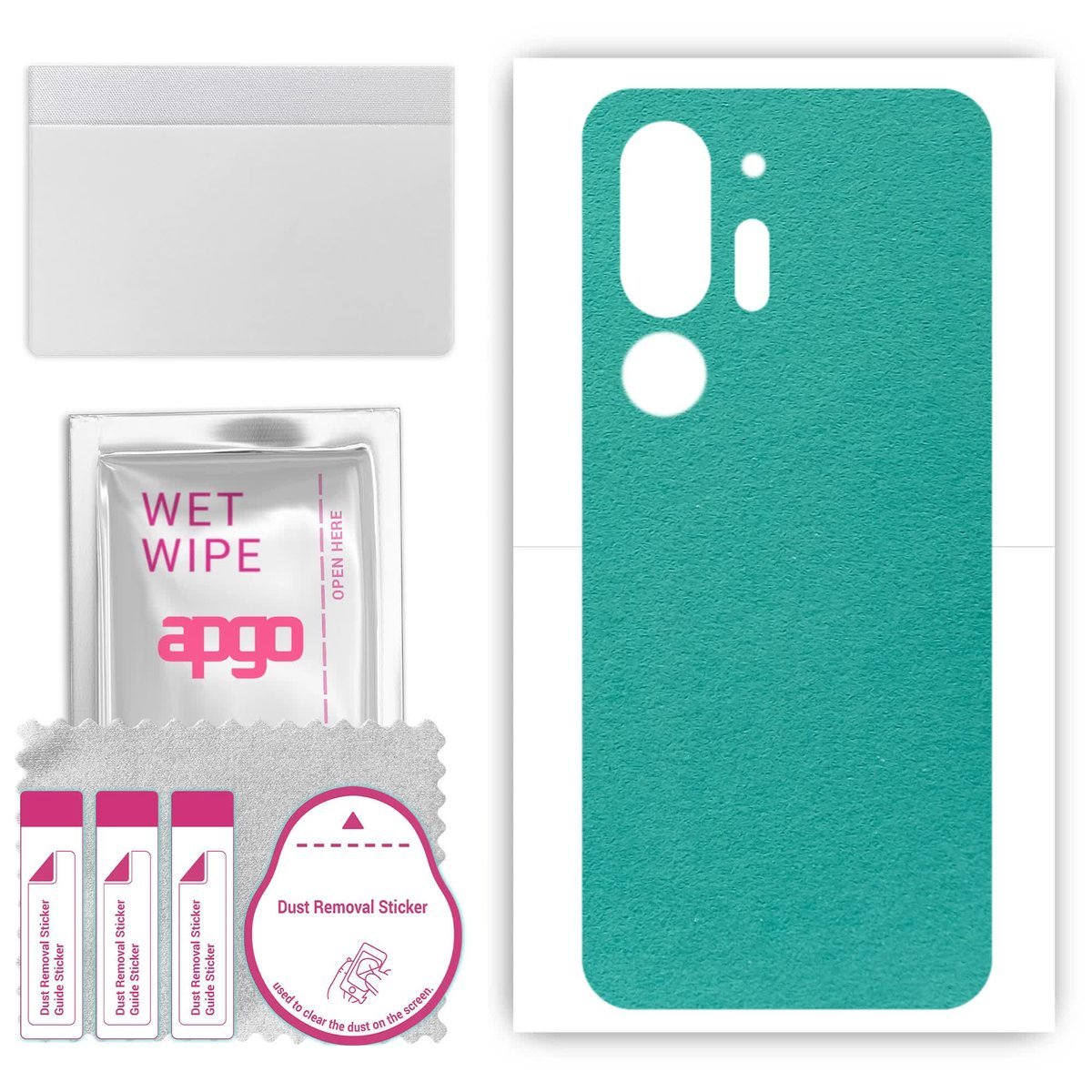 Folia naklejka skórka strukturalna na TYŁ Zamsz do HTC U24 Pro - Zamsz Miętowy - apgo SKINS