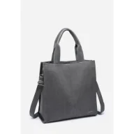 Torebki damskie - Pojemna Shopperka Torebka Damska Szara Format A4 LUIGISANTO - miniaturka - grafika 1