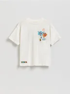 Koszulki dla chłopców - Reserved - T-shirt Niesamowity Świat Gumballa - złamana biel - miniaturka - grafika 1
