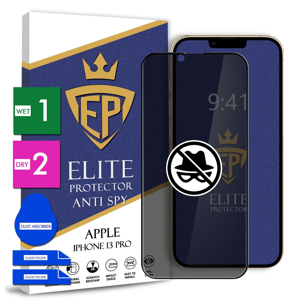 Szkło Prywatyzujące Na Telefon Apple Iphone 13 Pro Hartowane 9H 5D