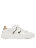 Buty dla dziewczynek - Tommy Hilfiger Sneakersy Low Cut Lace-Up Sneaker T4A9-33933-0206 S Biały - miniaturka - grafika 1