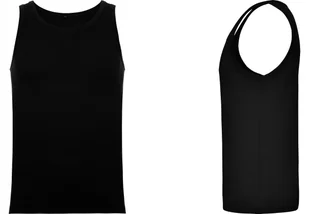 TANK TOP Koszulka Męska Sportowa Na Ramiączka Bawełna ROLY 6545 CZARNA S - Koszulki męskie - miniaturka - grafika 1