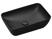 Umywalki - Ravak UNI - Zlew nablatowy 50x31 cm, bez przelewu, czarny mat XJX0D150000 - miniaturka - grafika 1