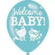 Baby shower i roczek - Balony 27,5cm, welcome baby mix 6 szt. - miniaturka - grafika 1