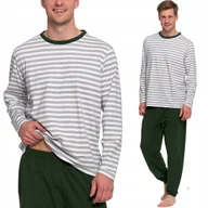 Piżamy damskie - PIŻAMA MĘSKA BAWEŁNIANA W PASKI Z DŁUGIM RĘKAWEM I SPODNIAMI MORAJ L PATT 1 - miniaturka - grafika 1