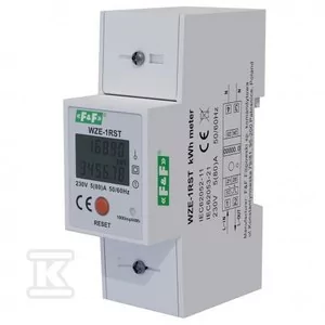 Jednofazowy licznik zużycia energii 45A z funkcją RESET WZE-1RST - Liczniki energii elektrycznej - miniaturka - grafika 1
