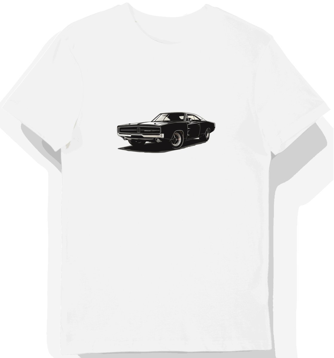 Koszulka męska biała z Klasycznym Auta Przeszłości S