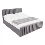 Łóżka - Łóżko tapicerowane z pojemnikiem Galla | 160x200 | Welur | Ciemny szary - miniaturka - grafika 1