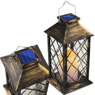 Lampy ogrodowe - Lampa Solarna Lumiled Ogrodowa LED Stojąca Latarnia IP44 Wisząca Patyna Latarenka 1 szt. - miniaturka - grafika 1