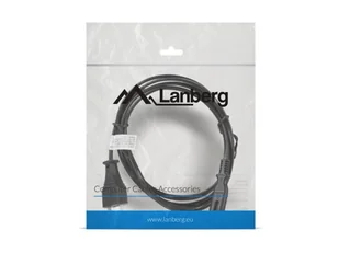 LANBERG LANBERG Kabel zasilający EURO radiowy) CEE 7/16 IEC 320 C7 1.8M czarny (CA-C7CA-10CC-0018-BK) - Kable komputerowe i do monitorów - miniaturka - grafika 2