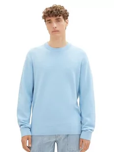 TOM TAILOR Denim Sweter męski, 32245-Washed Out Middle Blue, L - Swetry męskie - miniaturka - grafika 1