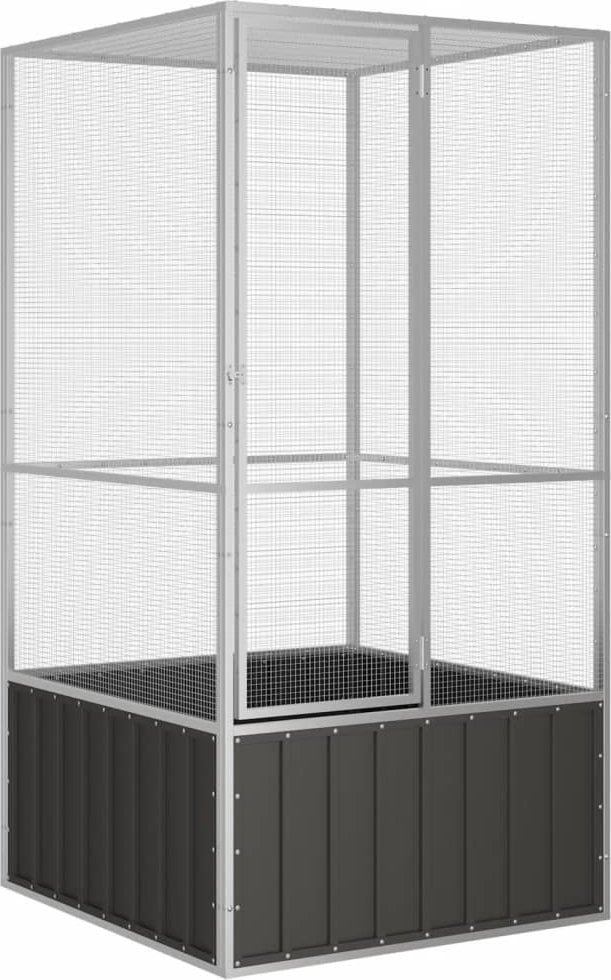 vidaXL vidaXL Woliera, antracytowa, 111x107x211,5 cm, galwanizowana stal