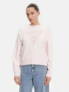 Guess Bluza W5GQ12 KBKM0 Różowy Regular Fit - Bluzy damskie - miniaturka - grafika 1