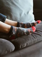 Skarpetki damskie - Stopki 116-013 Jeans (Rozmiar 35/37) - miniaturka - grafika 1