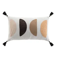 Poduszki dekoracyjne - Poduszka dekoracyjna z łączonych materiałów, LUMIS, 30 x 50 cm - miniaturka - grafika 1