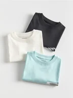 Koszulki dla chłopców - Reserved - Bawełniany t-shirt 3 pack - czarny - miniaturka - grafika 1