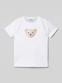 Koszulki dla chłopców - T-shirt z naszywką z logo - miniaturka - grafika 1