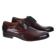 Półbuty męskie - Półbuty męskie Conhpol C00C-9166-0412-00S02 bordo 45 - miniaturka - grafika 1